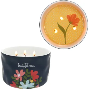 Beautiful Mom 12 oz - 100% Soy Wax Reveal Triple Wick Candle Scent: Tranquility