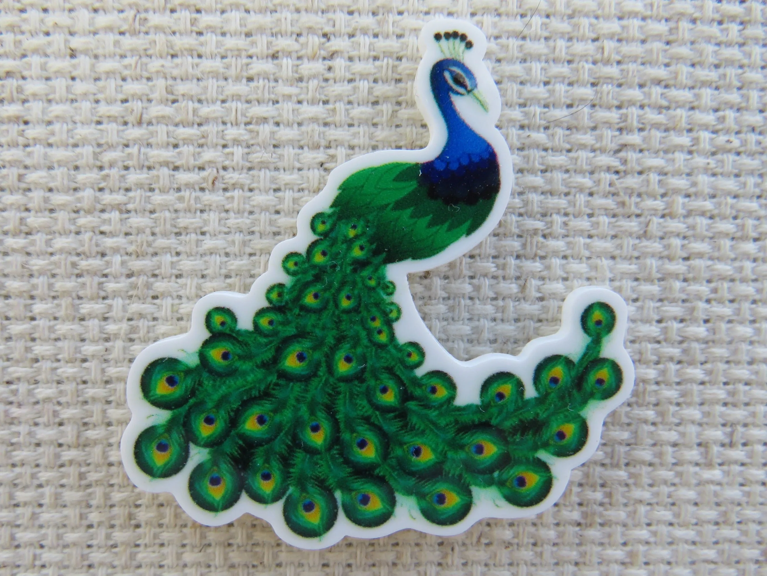 Beautiful Peacock Needle Minder, Cover Minder, Magnet