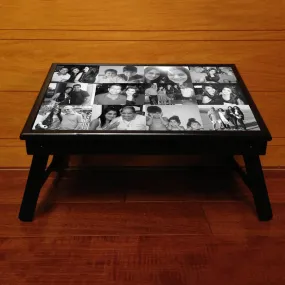 Bed table <br> Personalised with 12 Photos, B&W