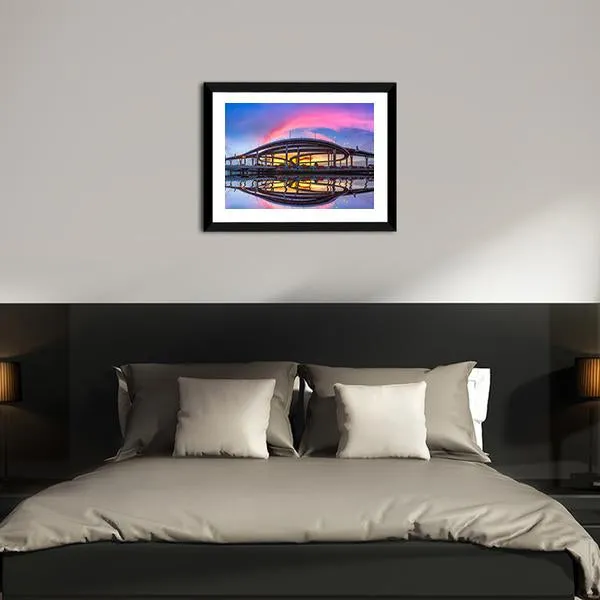 Bhumibol Bridge At Twilight Canvas Wall Art