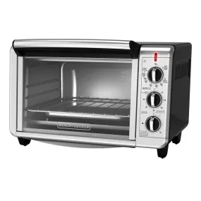 BLACK   DECKER 6-Slice Convection Oven - Factory Certified with Full Warranty - TO3230SBD