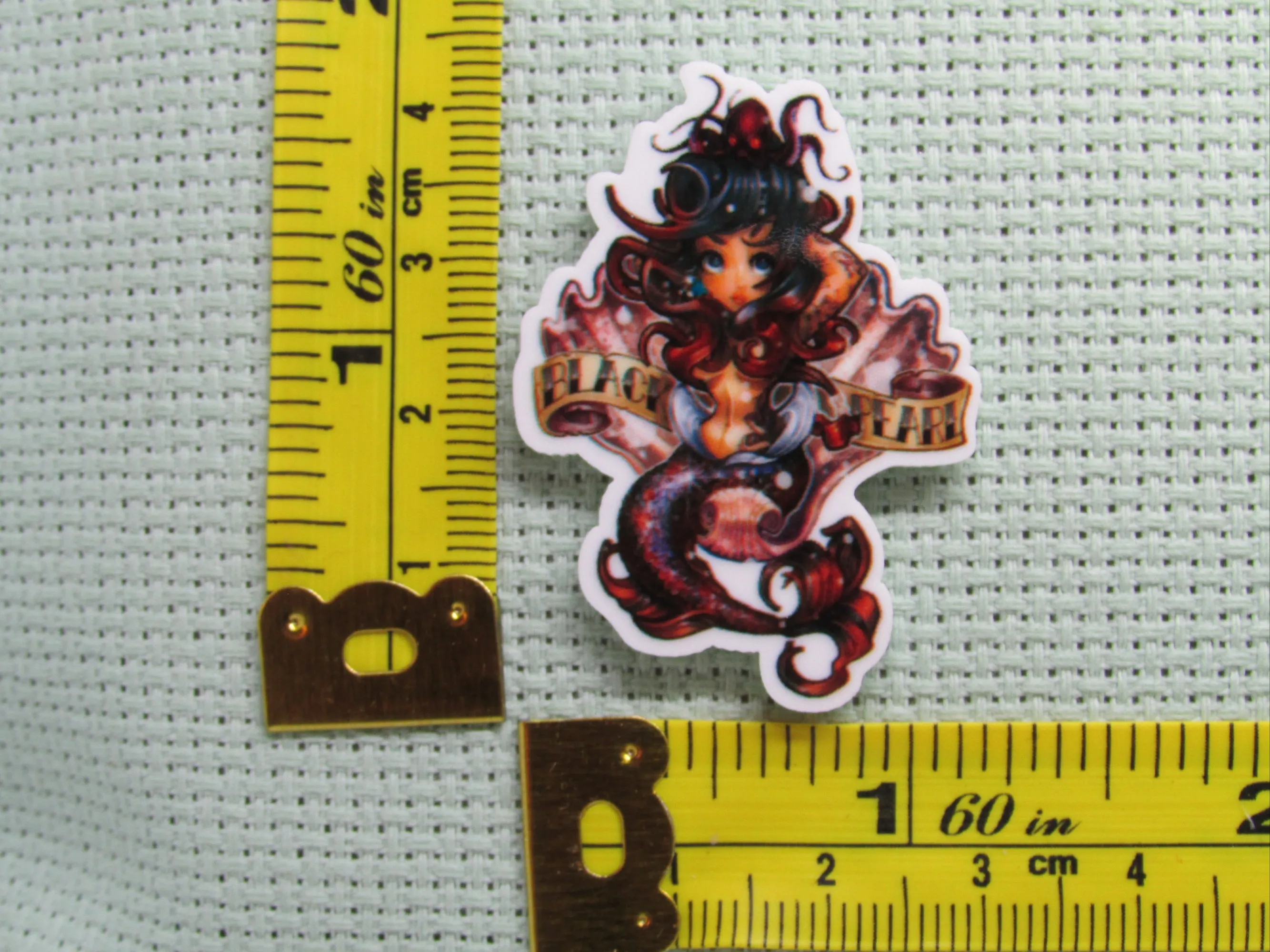 Black Pearl Mermaid Needle Minder, Cover Minder, Magnet