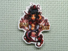 Black Pearl Mermaid Needle Minder, Cover Minder, Magnet