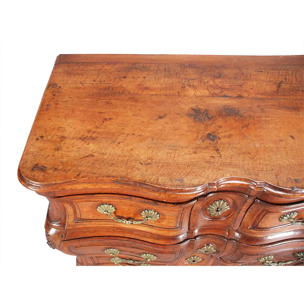Boldly Shaped French Walnut Commode