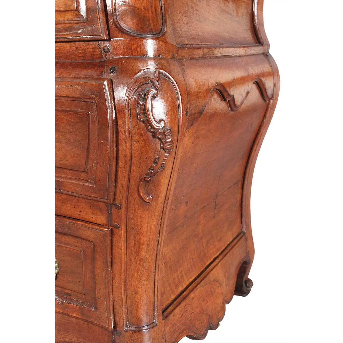 Boldly Shaped French Walnut Commode