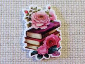 Books and Roses Needle Minder, Cover Minder, Magnet