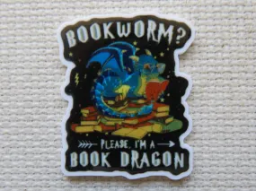 Bookworm? Please, I'm a Book Dragon Needle Minder, Cover Minder, Magnet