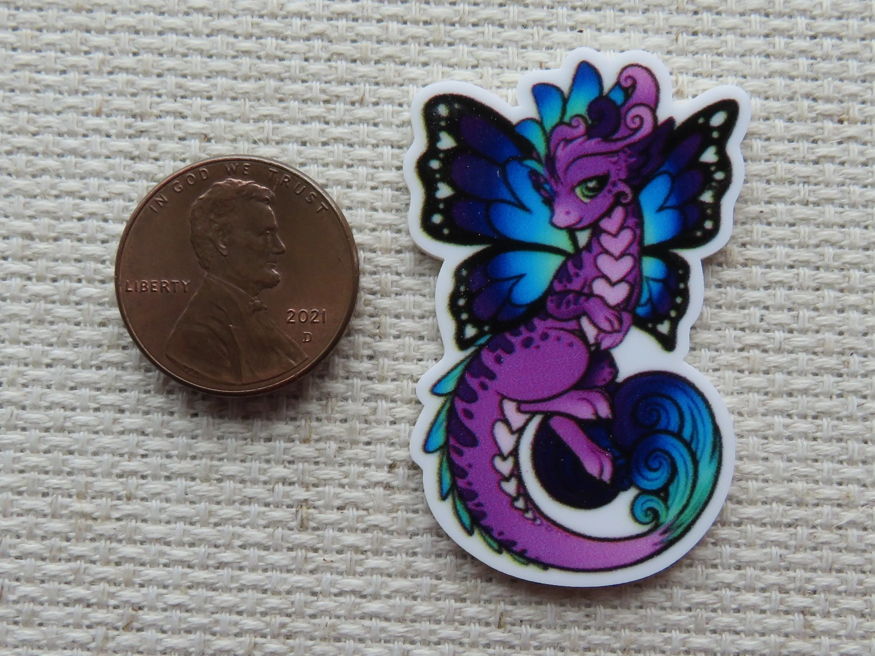 Butterfly Dragon Needle Minder, Cover Minder, Magnet