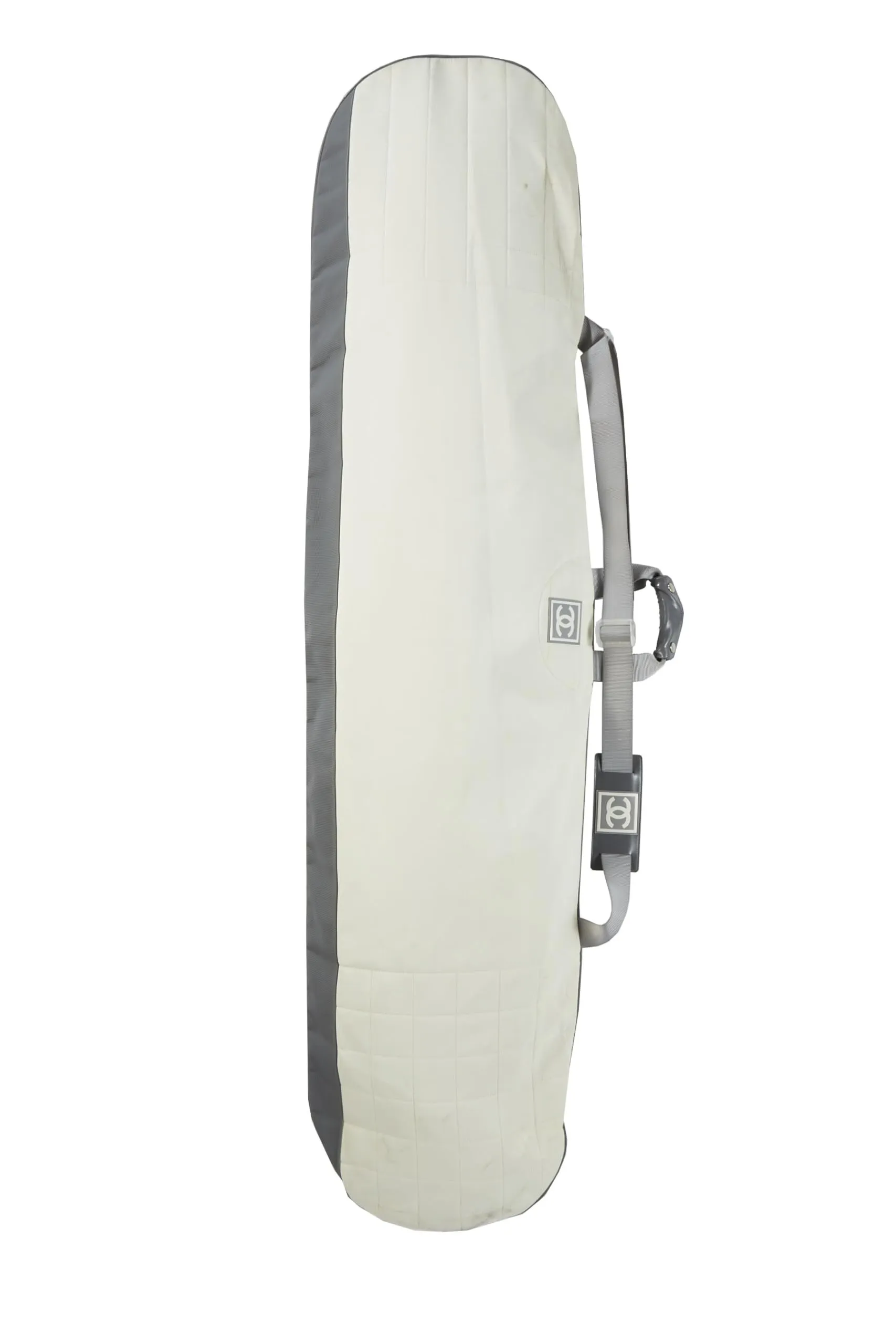 Chanel,  White Fiberglass 'CC' Sportline Snowboard, White