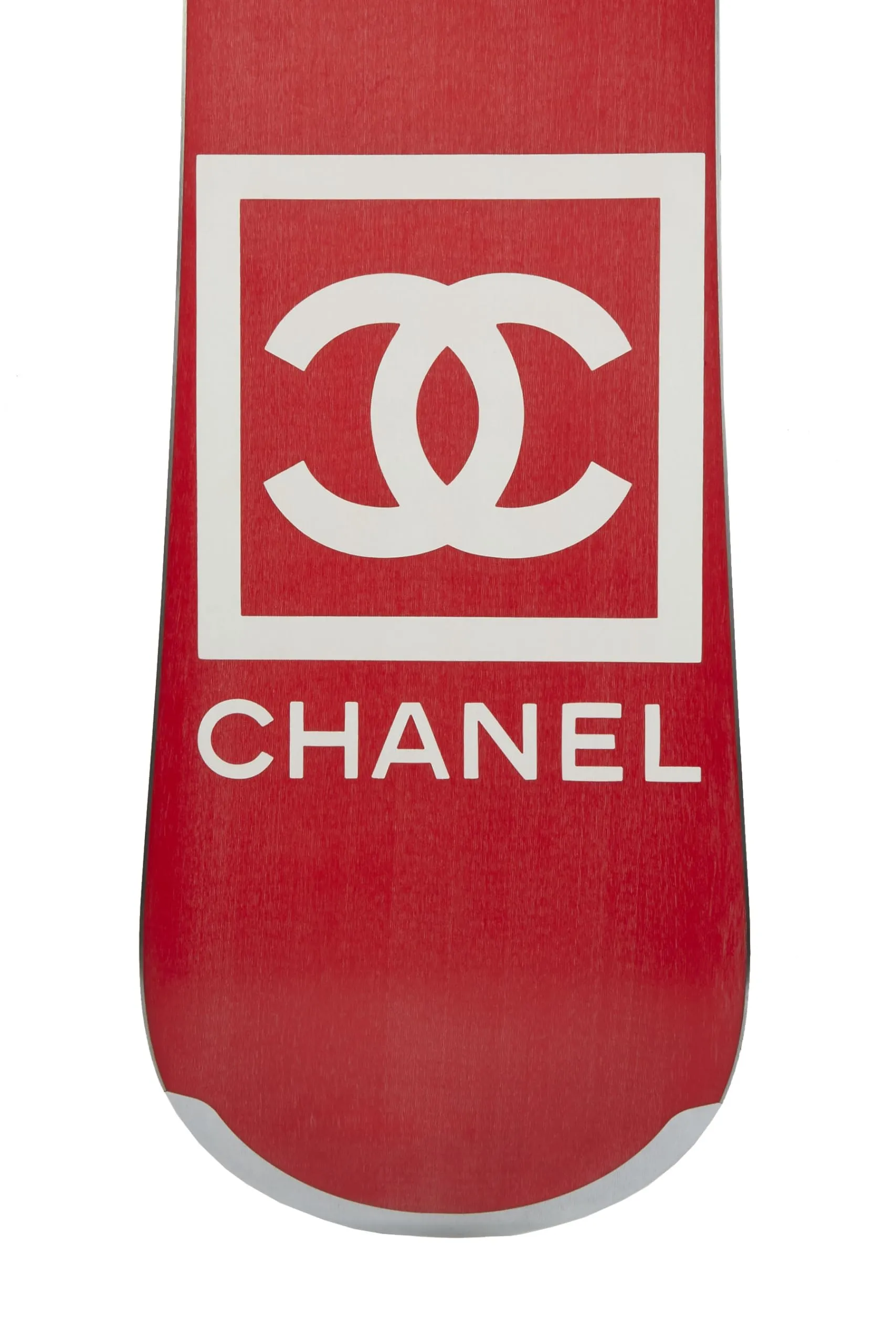 Chanel,  White Fiberglass 'CC' Sportline Snowboard, White