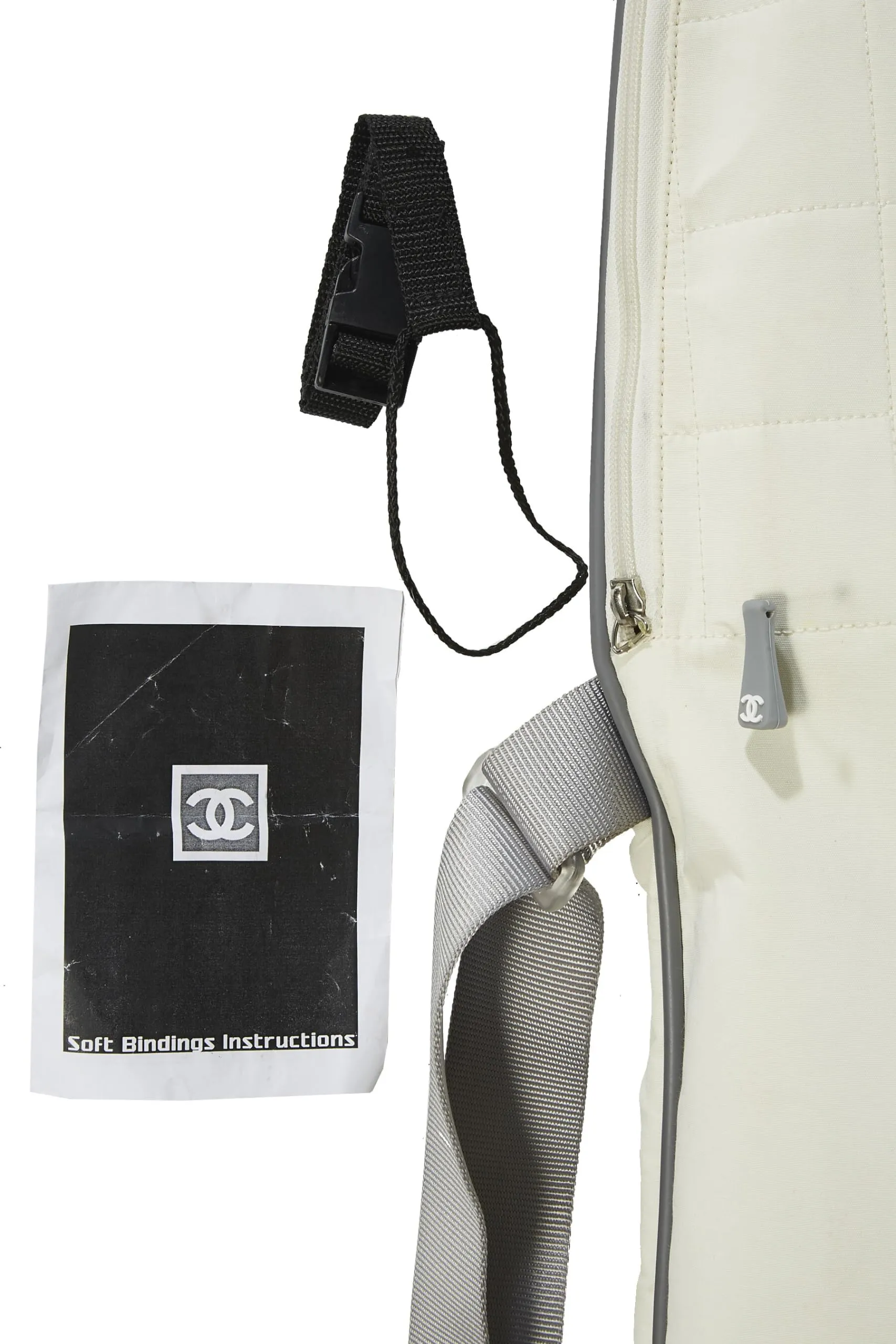 Chanel,  White Fiberglass 'CC' Sportline Snowboard, White