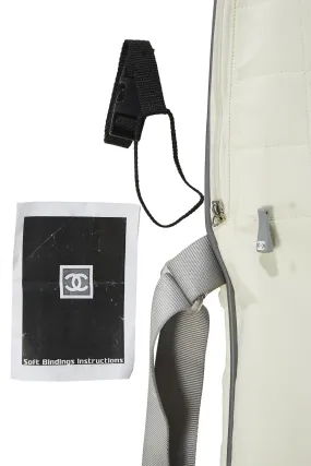 Chanel,  White Fiberglass 'CC' Sportline Snowboard, White