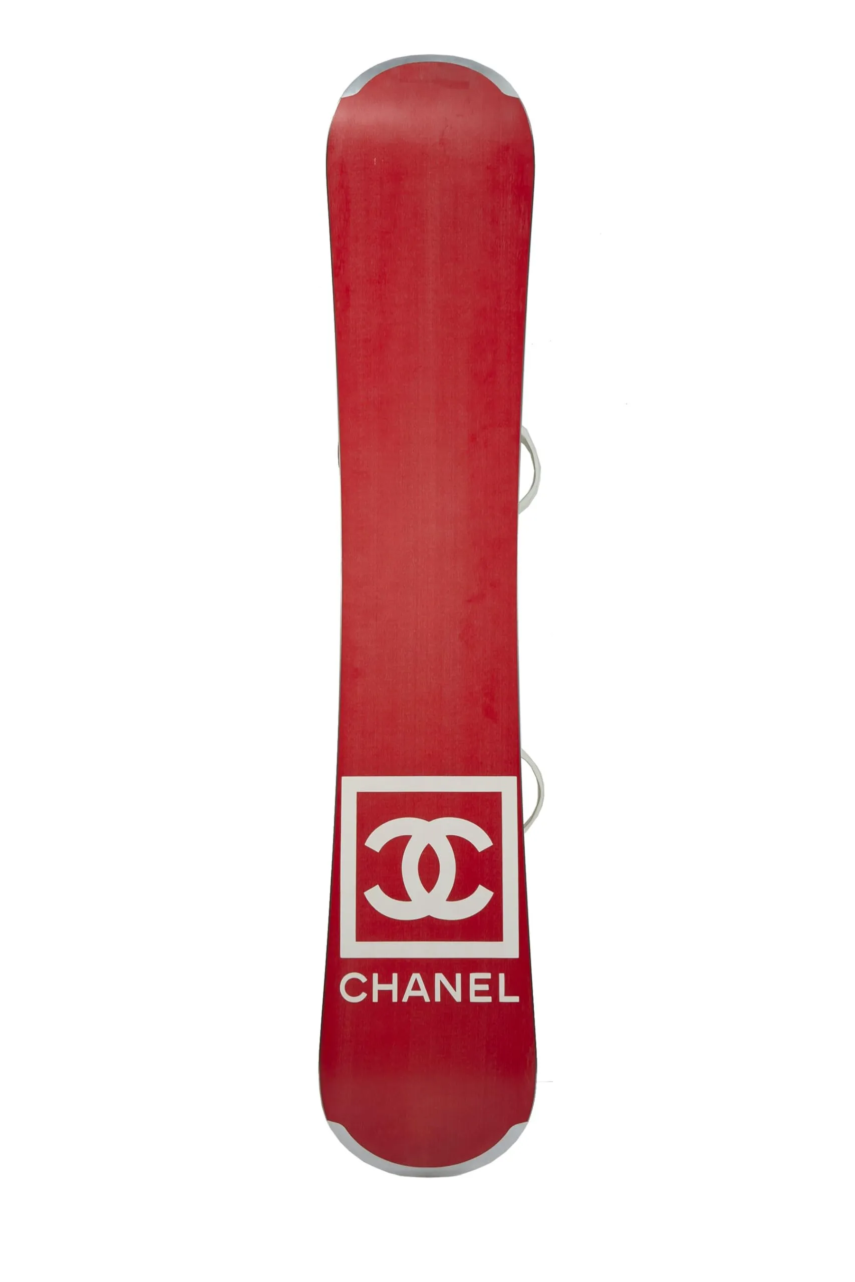 Chanel,  White Fiberglass 'CC' Sportline Snowboard, White
