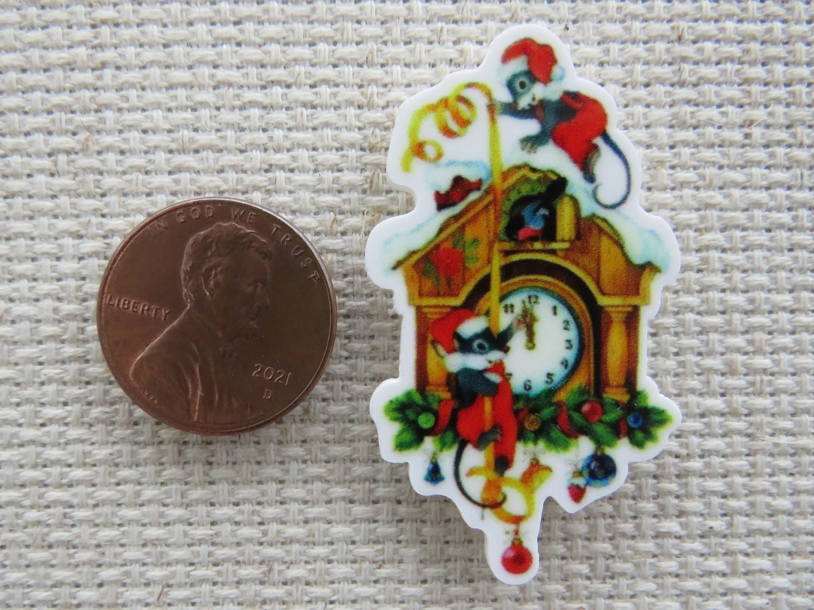 Christmas Cuckoo Clock Needle Minder, Cover Minder, Magnet