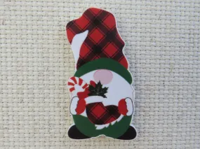 Christmas Gnome Holding a Stocking Needle Minder, Cover Minder, Magnet