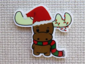 Christmas Moose Needle Minder, Cover Minder, Magnet