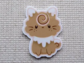 Cinnamon Roll Kitty Needle Minder, Cover Minder, Magnet