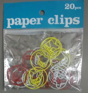 Circular Paper Clips - 20pcs Assorted Colours