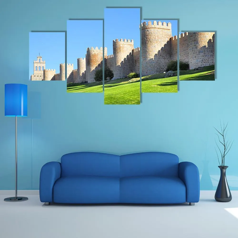 City Walls Of Avila Canvas Wall Art