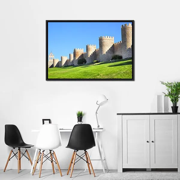City Walls Of Avila Canvas Wall Art