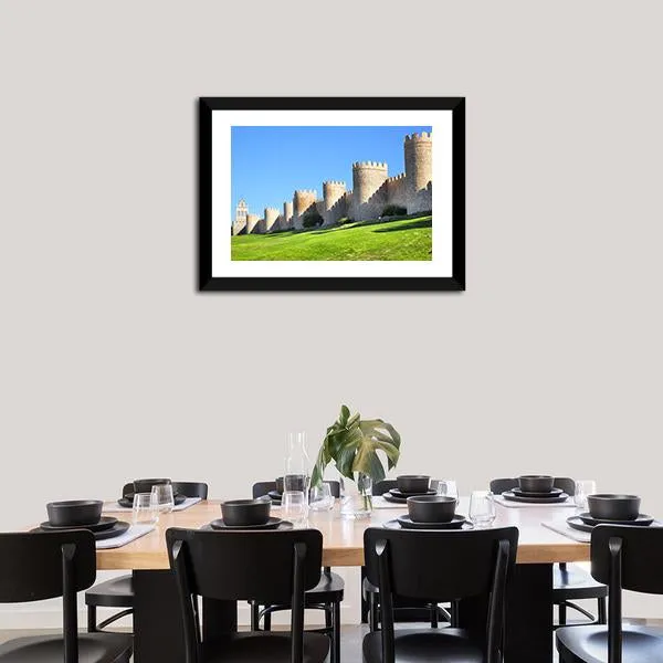 City Walls Of Avila Canvas Wall Art