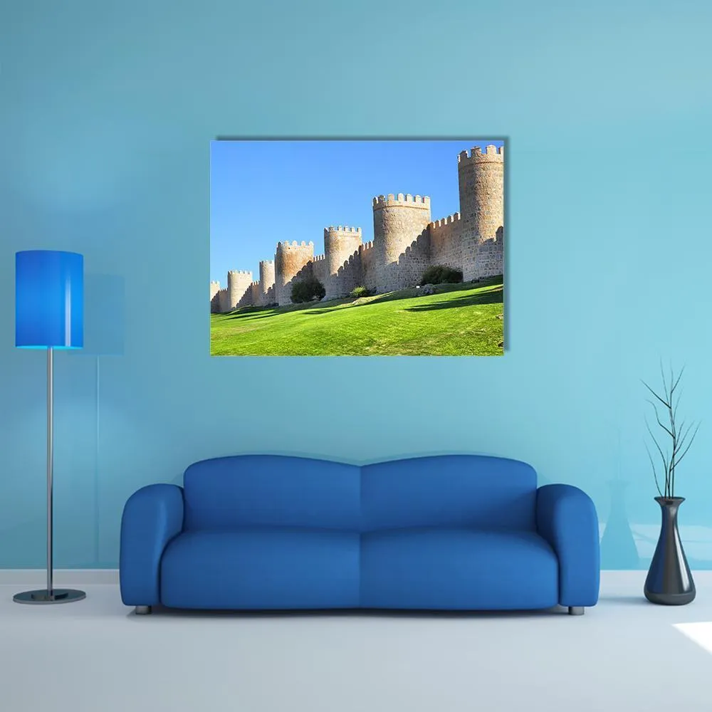City Walls Of Avila Canvas Wall Art