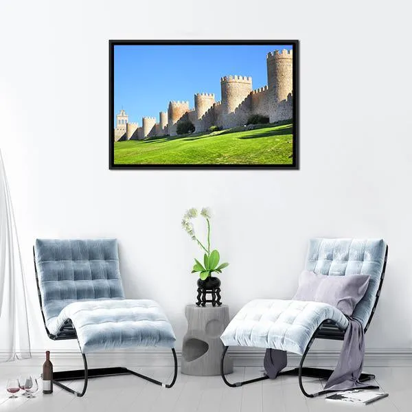 City Walls Of Avila Canvas Wall Art