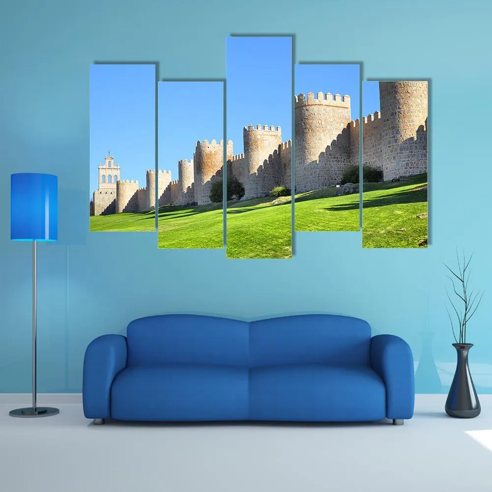 City Walls Of Avila Canvas Wall Art