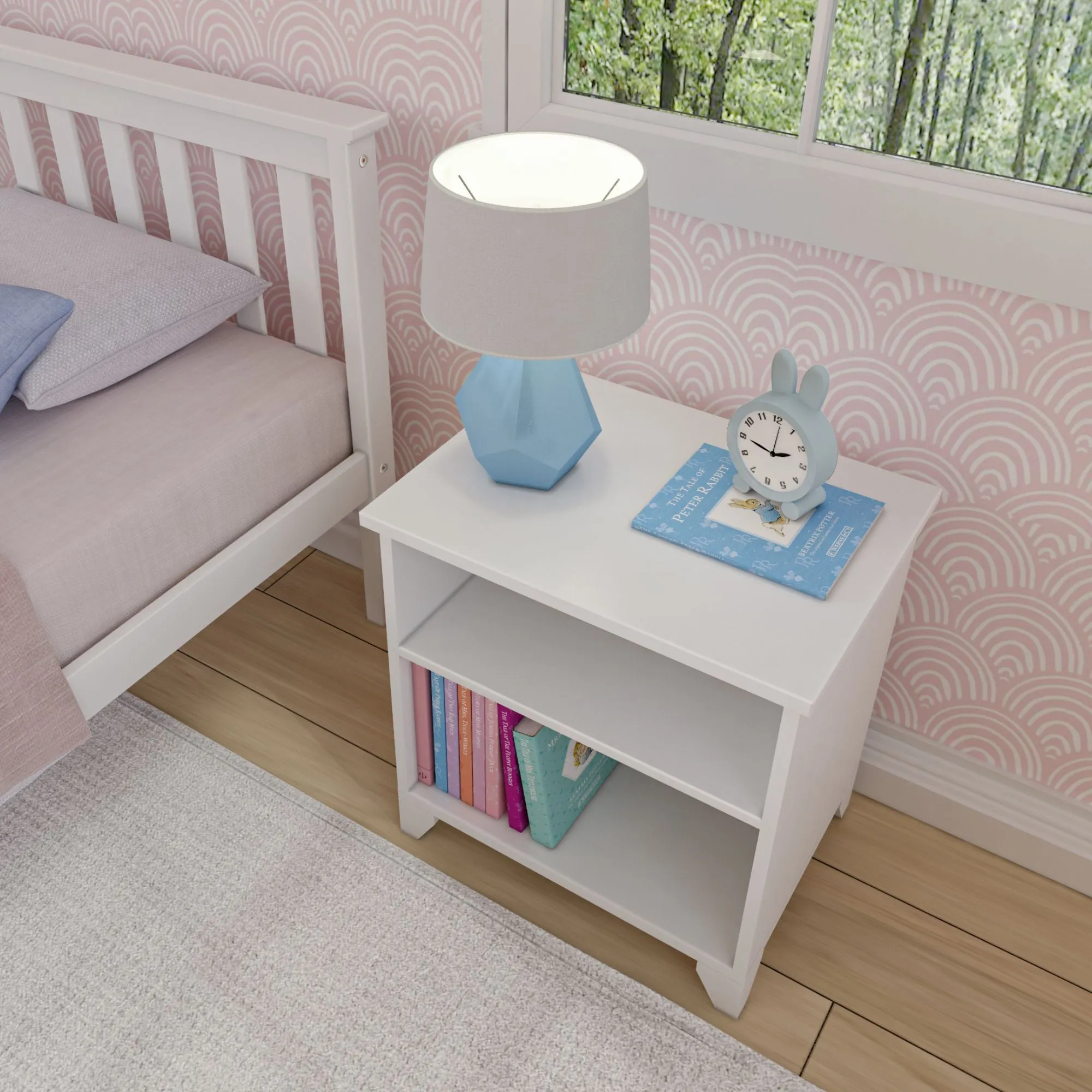 Classic Nightstand with Shelves