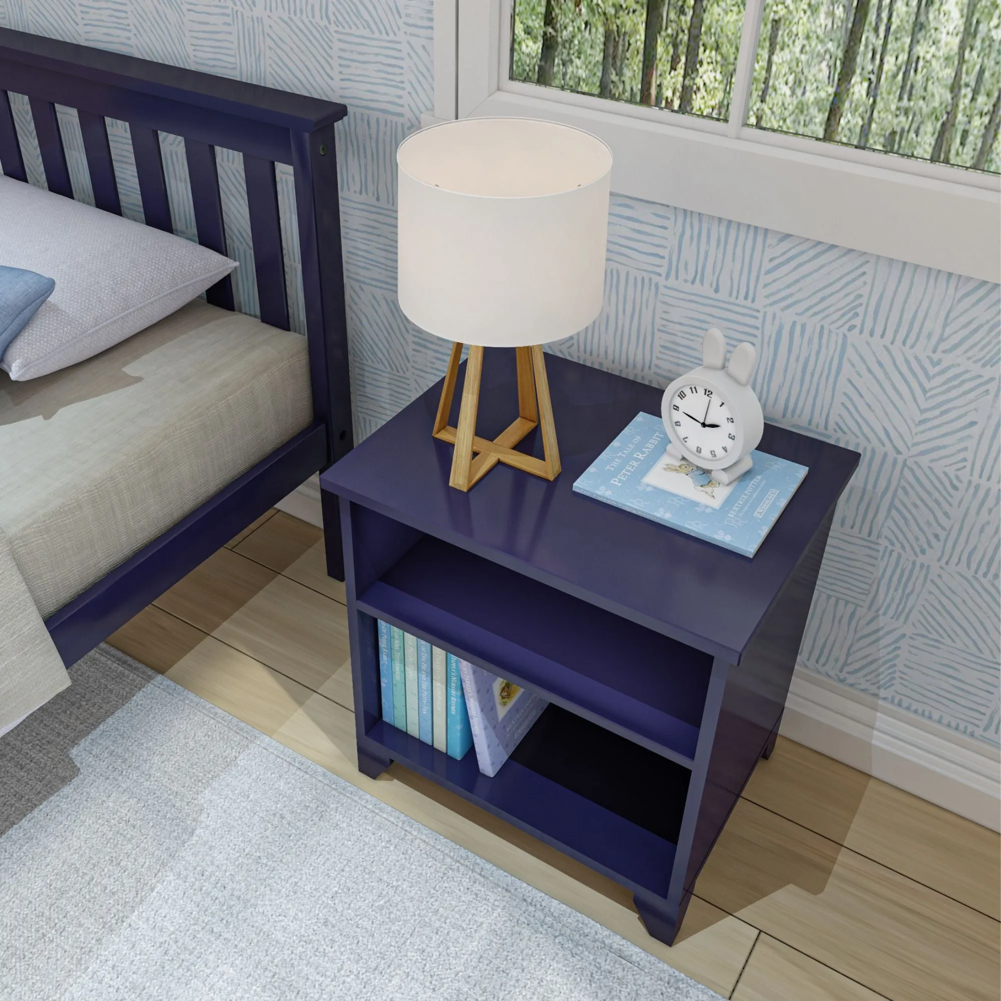 Classic Nightstand with Shelves