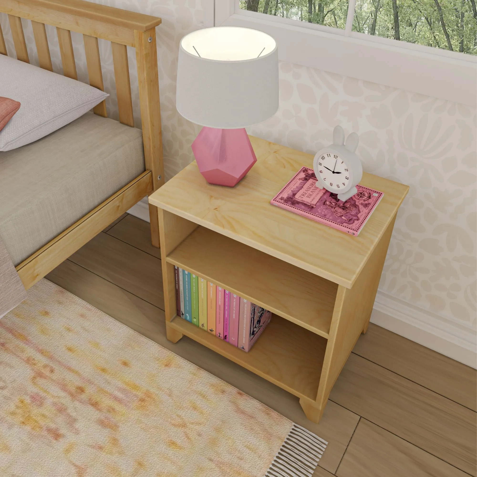 Classic Nightstand with Shelves
