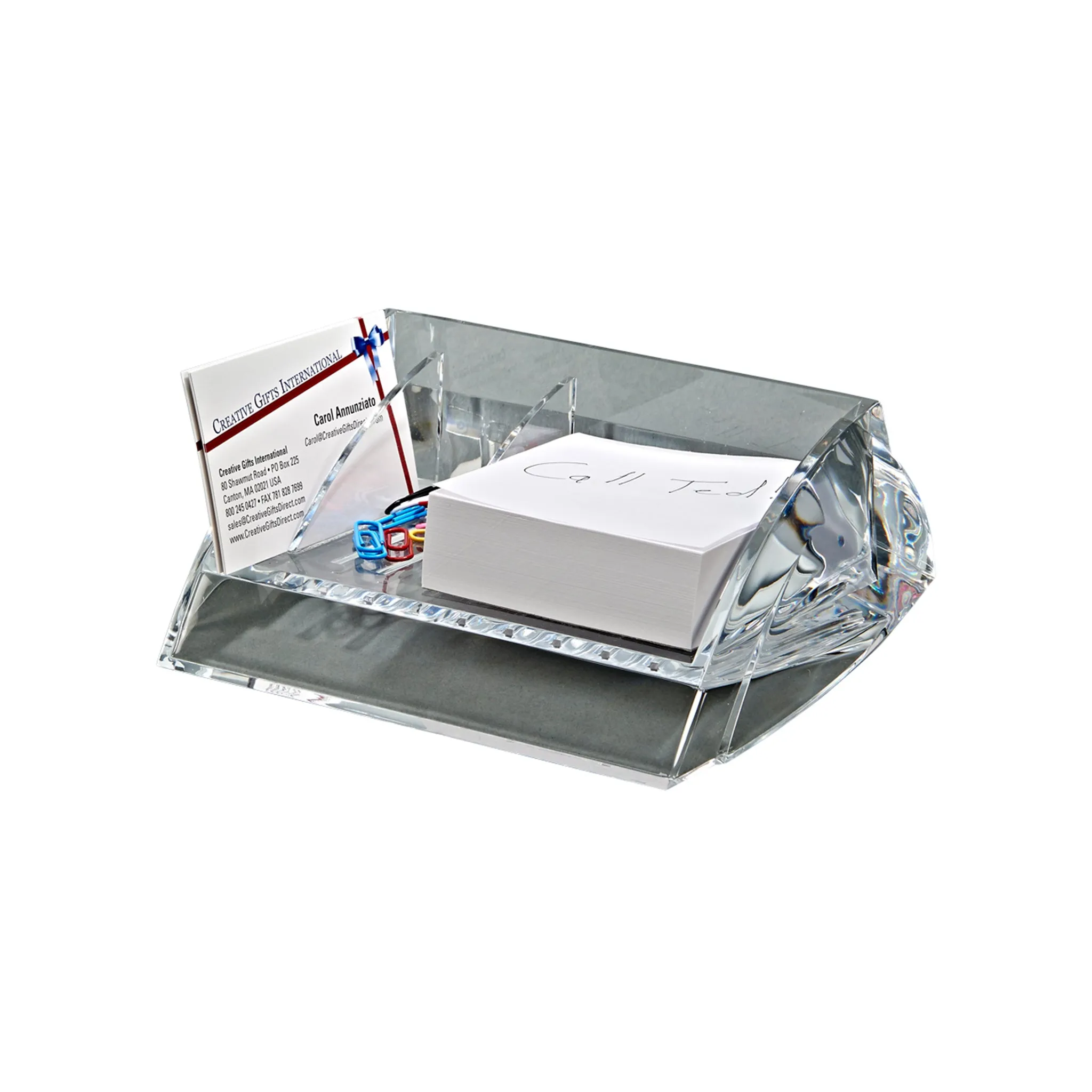 Clearylic Desk Caddy With 3 Compartments