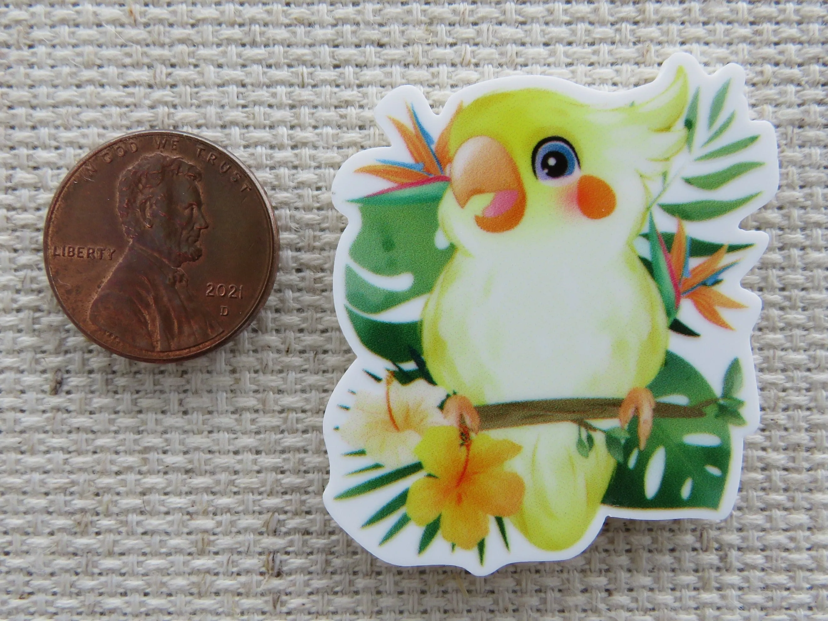 Cockatoo Needle Minder, Cover Minder, Magnet