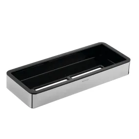 COSMIC Extreme Bathroom Shelf, Wall Mount, Brass Body with Plastic, Matte Black Finish, 11-7/8 x 1-9/16 x 4-13/16 Inches (2516149)