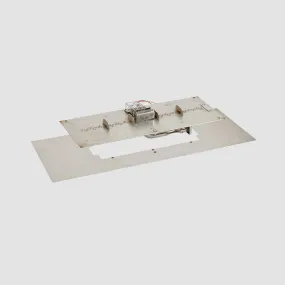 Crystal Fire Plus Linear Gas Burner Insert and Plate Kit By The Outdoor Great Room