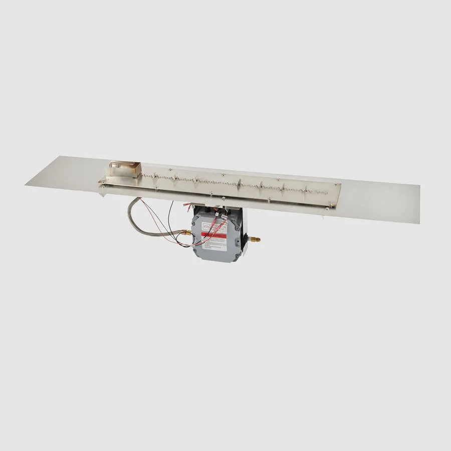Crystal Fire Plus Linear Gas Burner Insert and Plate Kit By The Outdoor Great Room
