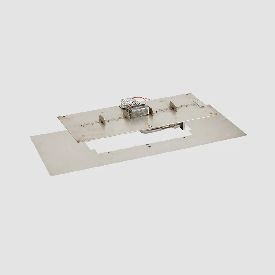 Crystal Fire Plus Linear Gas Burner Insert and Plate Kit By The Outdoor Great Room