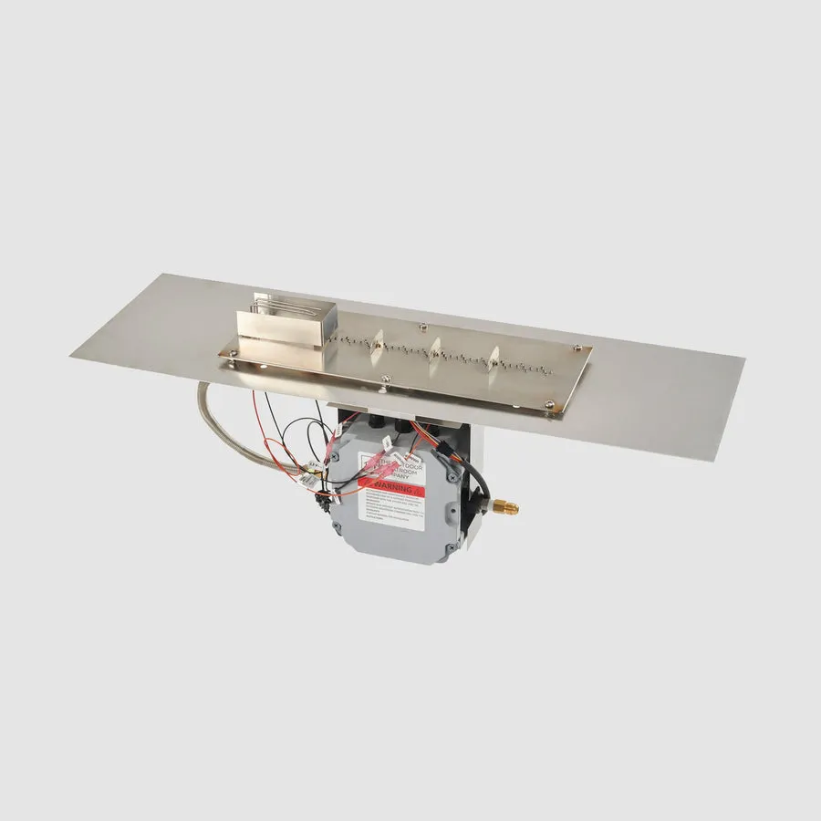 Crystal Fire Plus Linear Gas Burner Insert and Plate Kit By The Outdoor Great Room