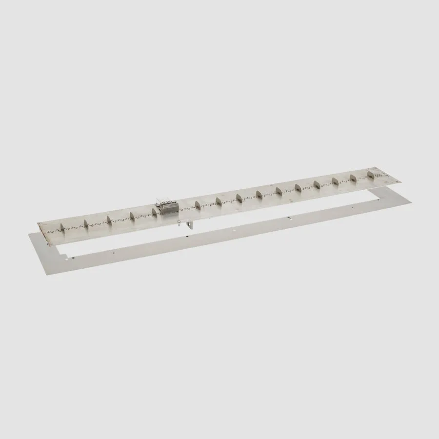 Crystal Fire Plus Linear Gas Burner Insert and Plate Kit By The Outdoor Great Room