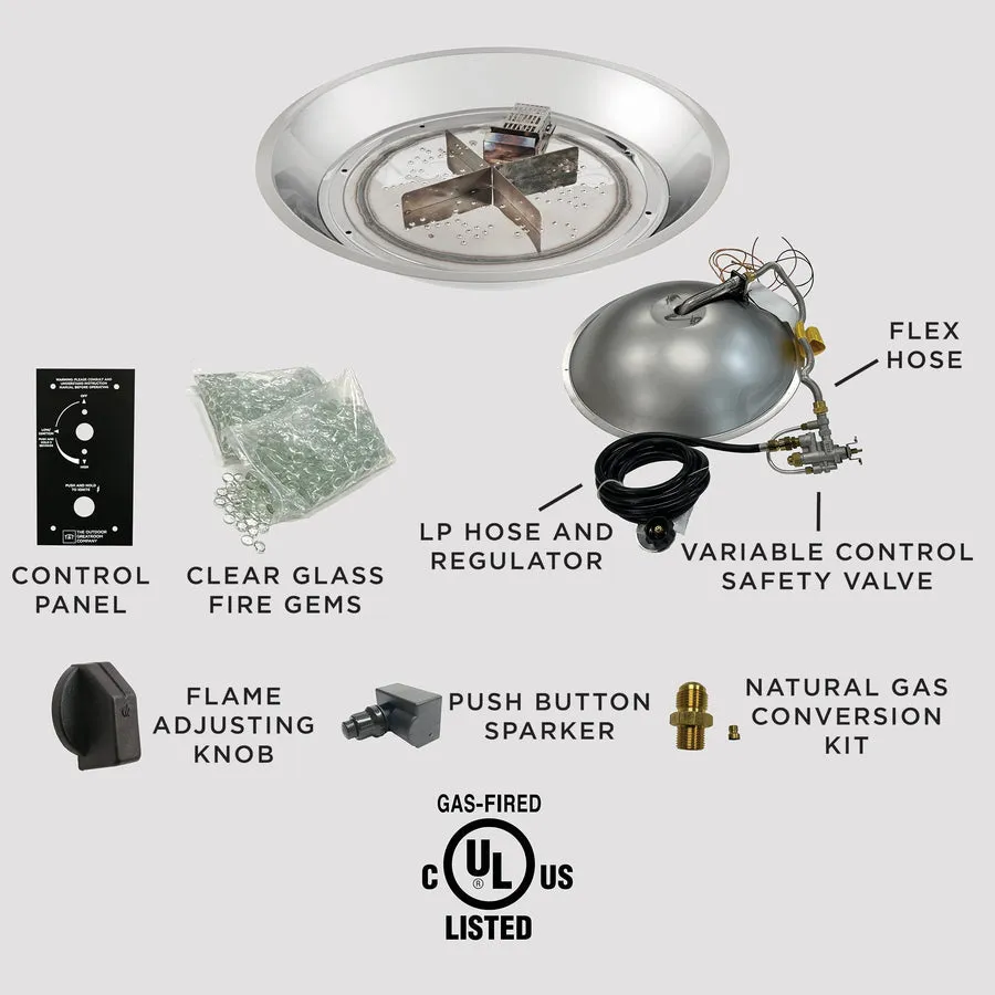 Crystal Fire Plus Round Gas Burner By The Outdoor Great Room