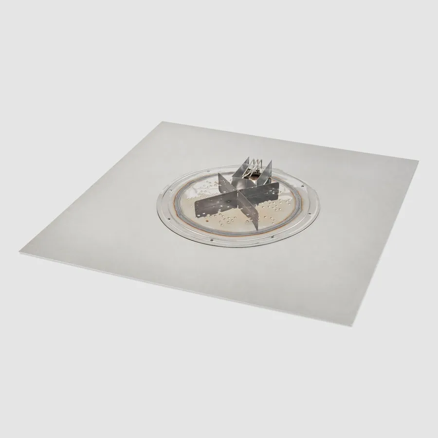 Crystal Fire Plus Square Gas Burner Insert and Plate Kit By The Outdoor Great Room