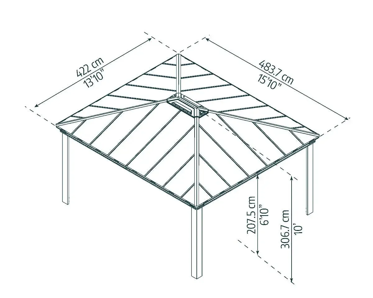 Dallas™ 14 ft. x 16 ft. Garden Gazebo | Palram-Canopia