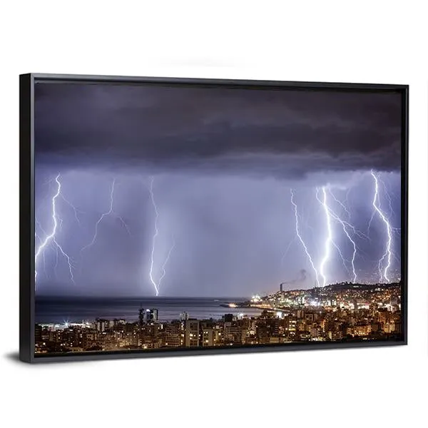 Dark Stormy Night Canvas Wall Art