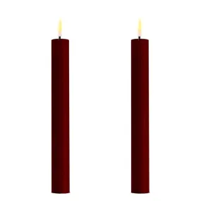 Deluxe Burgundy LED Taper Set