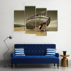 Dulas Bay Shipwreck Canvas Wall Art