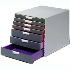 Durable Varicolor Drawer File 7 Draw Grey