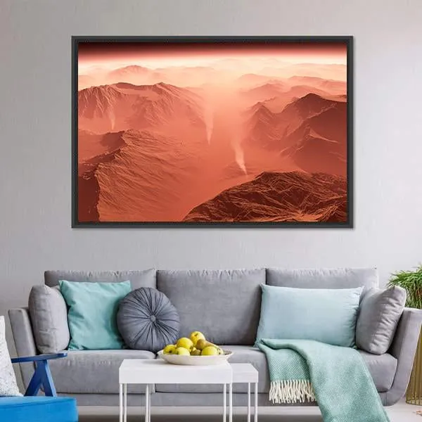 Dust Storm On Mars Canvas Wall Art