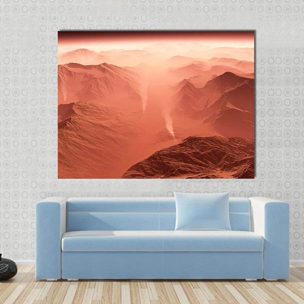 Dust Storm On Mars Canvas Wall Art