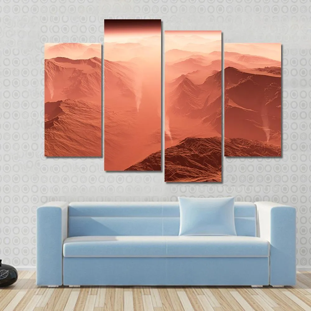 Dust Storm On Mars Canvas Wall Art