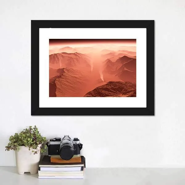 Dust Storm On Mars Canvas Wall Art